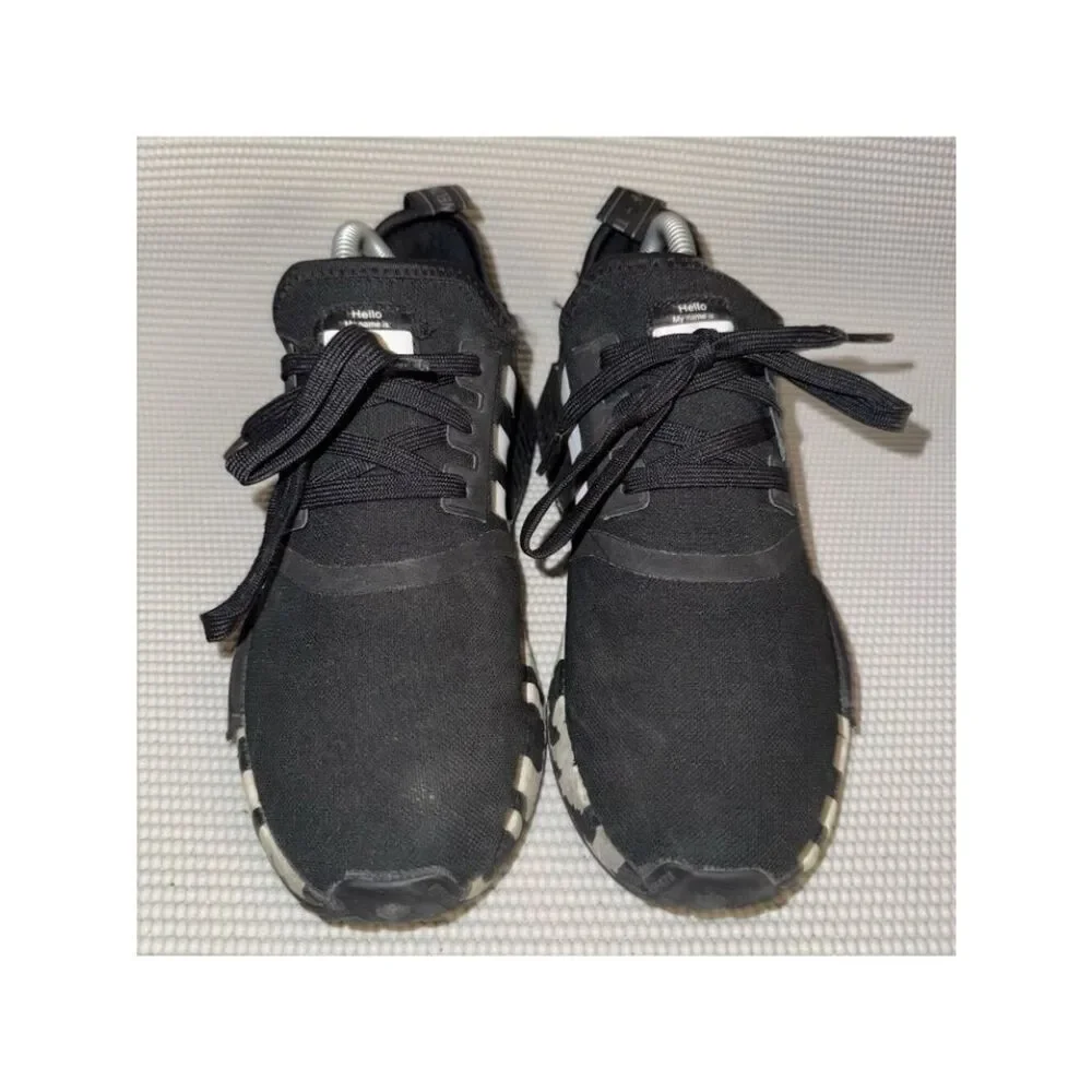 ADIDAS NMD R1 Boost Black White Athletic Comfort Sneakers Shoes Men’s Size 7